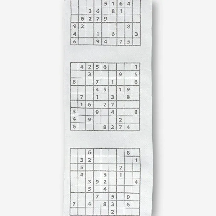 Flying Tiger Copenhagen Sudoku Desenli Beyaz Tuvalet Kağıdı