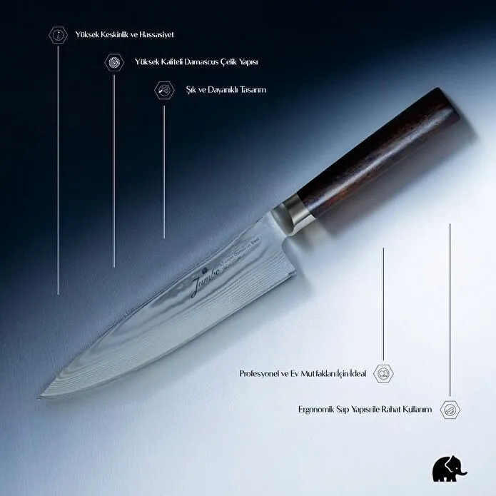 Jumbo Miyaki Çelik Damascus Bıçak 13 cm