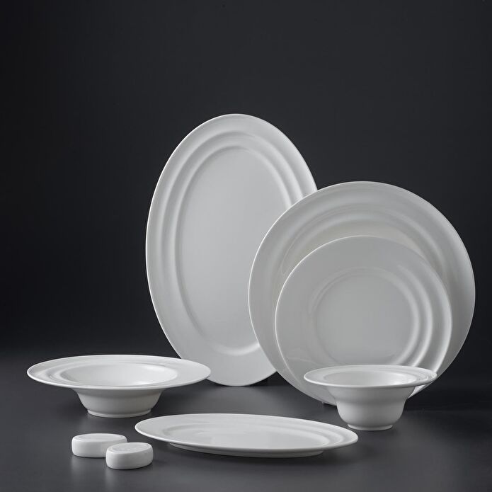 Jumbo Aqua Beyaz 58 Parça 12 Kişilik Yemek Takımı