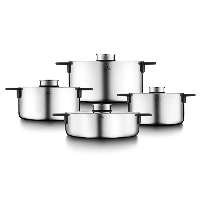 Jumbo Infinity 3PLY 8 Parça İndüksiyon Tabanlı Çelik Tencere Seti