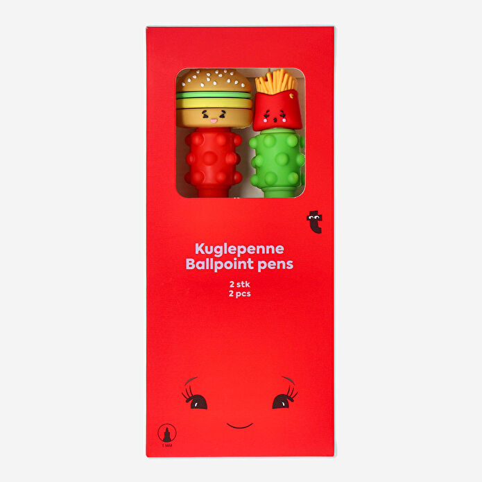 Flying Tiger Copenhagen Burger Ve Patates Kızartması Başlıklı İkili Tükenmez Kalem Seti