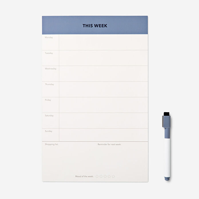 Flying Tiger Copenhagen Mıknatıslı ve Kalemli Haftalık Planlayıcı