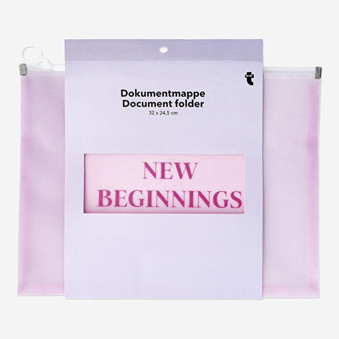 Flying Tiger Copenhagen Fermuarlı Şeffaf A4 Dosya