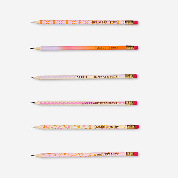 Flying Tiger Copenhagen 6'lı Desenli Kurşun Kalem Seti