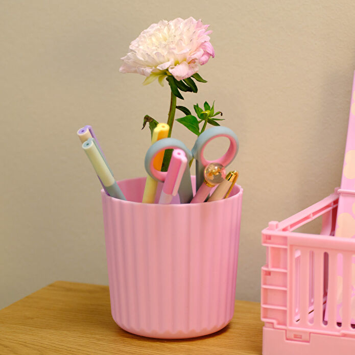 Flying Tiger Copenhagen Pembe Plastik Çok Amaçlı Kalemlik