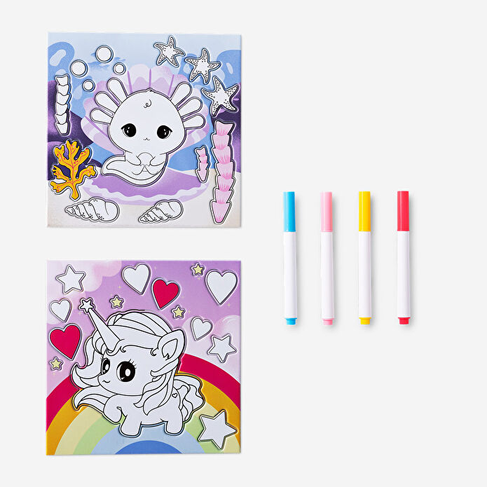 Flying Tiger Copenhagen 2'li Kendin Boya Dokulu Sticker Seti