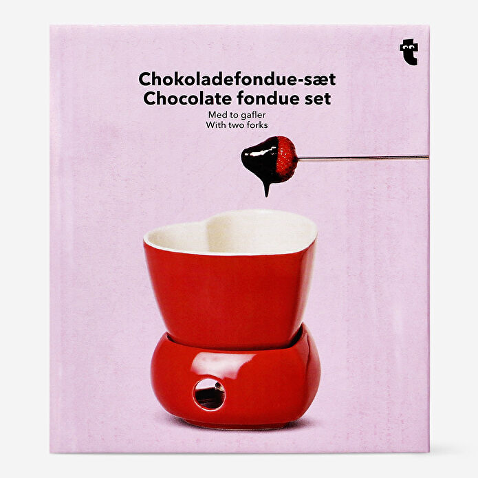 Flying Tiger Copenhagen Kırmızı Kalp Şekilli Fondü Seti