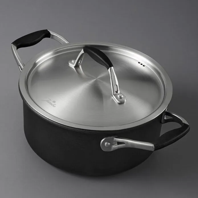 Jumbo New Moment Diamond İndüksiyon Tabanlı Siyah Derin Tencere 20 cm