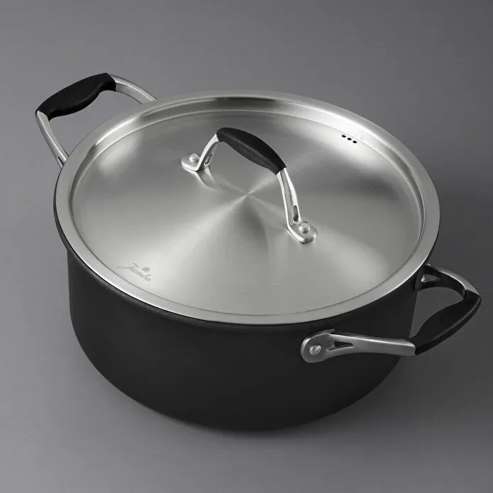 Jumbo New Moment Diamond İndüksiyon Tabanlı Siyah Derin Tencere 20 cm