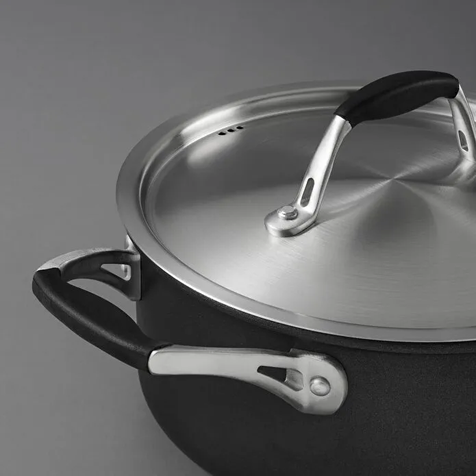 Jumbo New Moment Diamond İndüksiyon Tabanlı Siyah Derin Tencere 20 cm