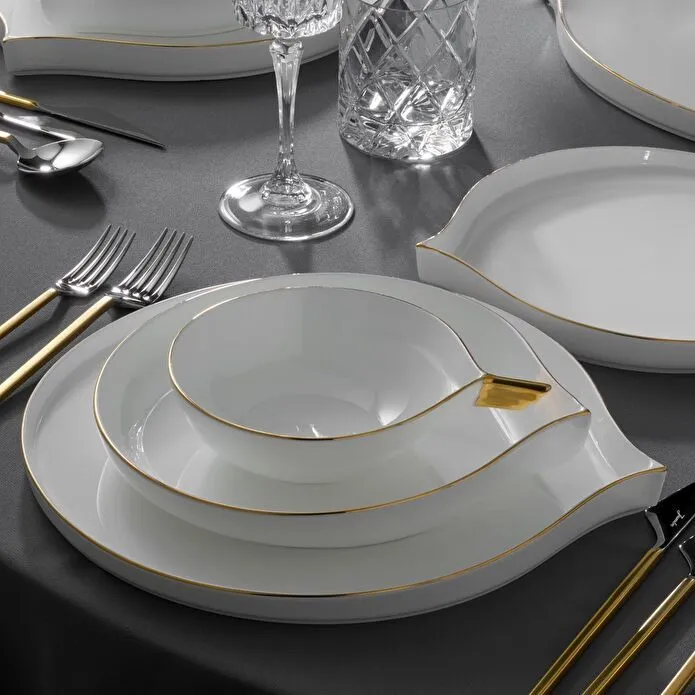 Jumbo Goddess Gold 61 Parça 12 Kişilik Yemek Takımı