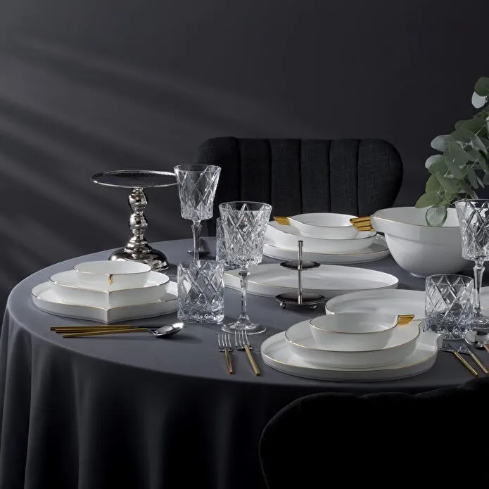 Jumbo Goddess Gold 61 Parça 12 Kişilik Yemek Takımı