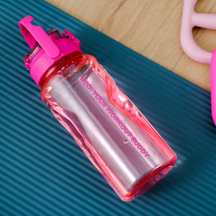 Flying Tiger Copenhagen Motivasyon Sloganlı Pembe Matara 2 L