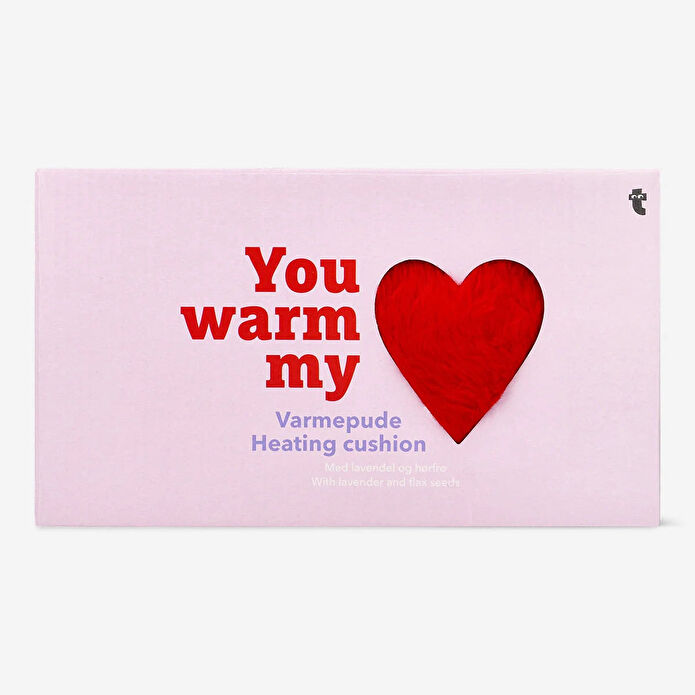 Flying Tiger Copenhagen Kalp Şekilli Isıtılabilen Peluş Kırmızı Yastık