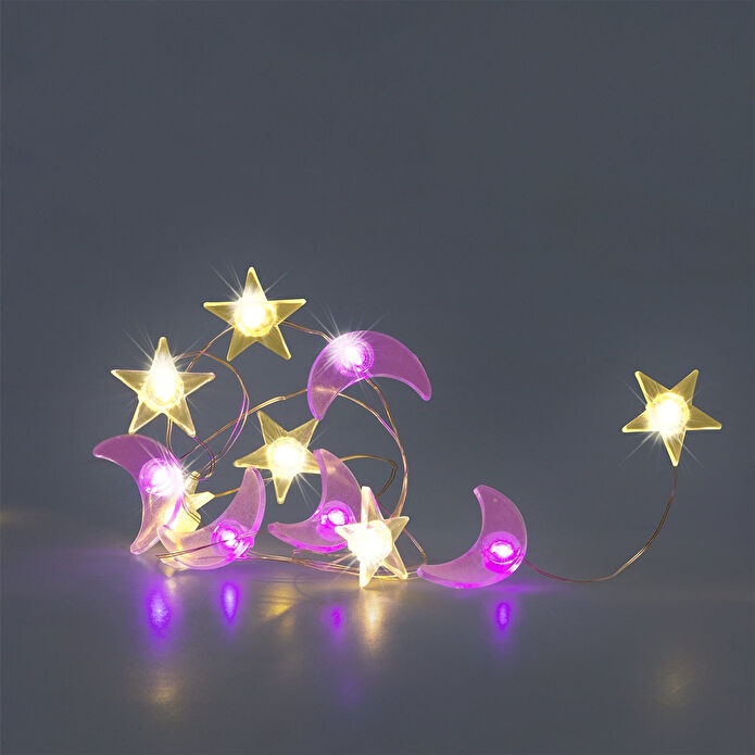 Flying Tiger Copenhagen Ay Yıldızlı LED Işık Zinciri