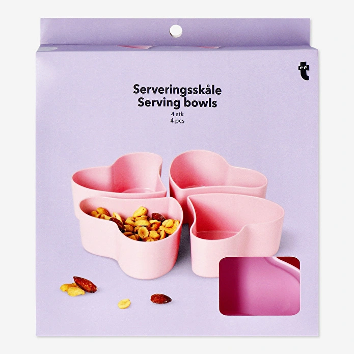 Flying Tiger Copenhagen 4'lü Pembe Tekrar Kullanılabilir İkramlık Seti