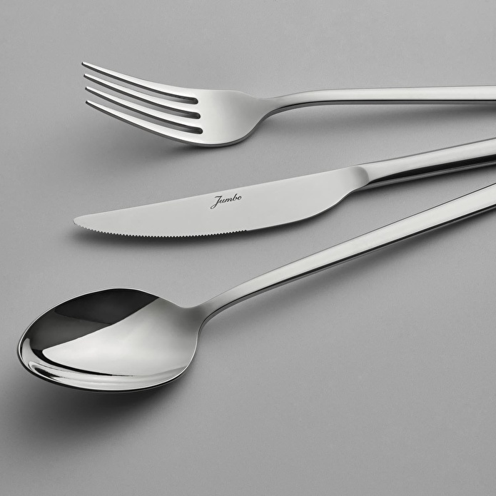 Jumbo 2001 84 Parça 12 Kişilik Çelik Çatal Kaşık Bıçak Takımı