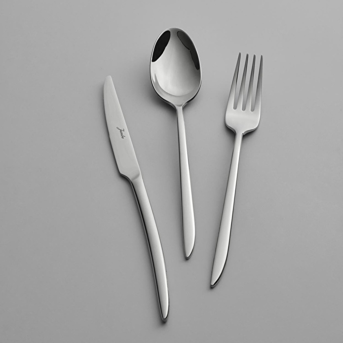 Jumbo 2600 84 Parça 12 Kişilik Çelik Çatal Kaşık Bıçak Takımı