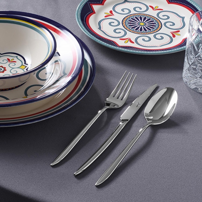 Jumbo 2600 84 Parça 12 Kişilik Çelik Çatal Kaşık Bıçak Takımı