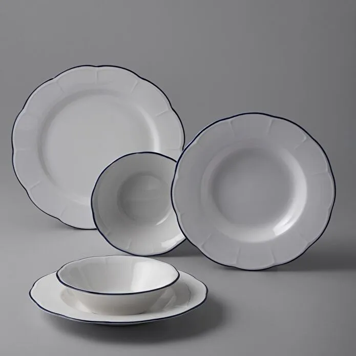 Jumbo Dark Blue Line 18 Parça 6 Kişilik Yemek Takımı