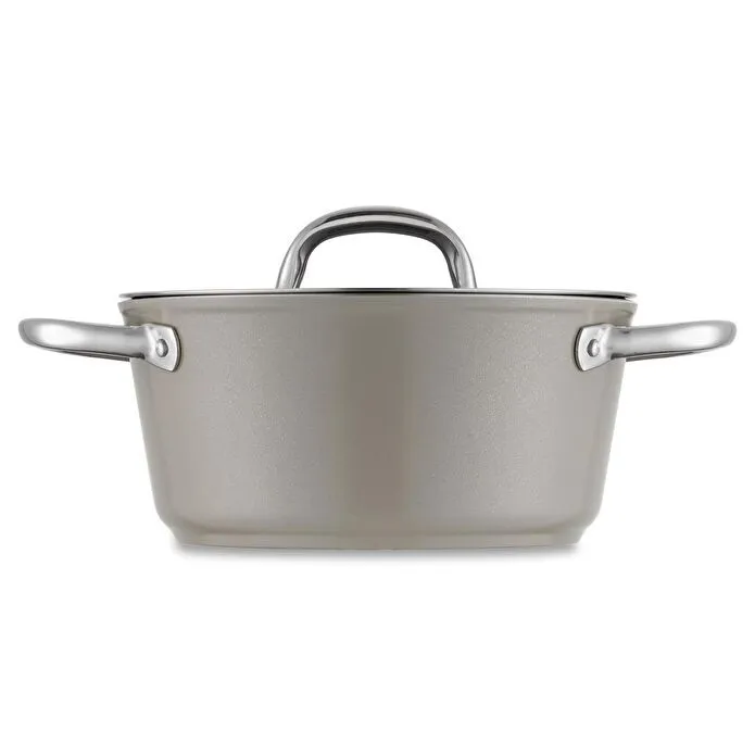 Jumbo Swiss Crystal Bej İndüksiyon Tabanlı Derin Tencere 20 cm