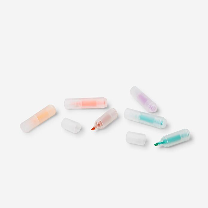 Flying Tiger Copenhagen 6'lı Mini Pastel Fosforlu Kalem Seti