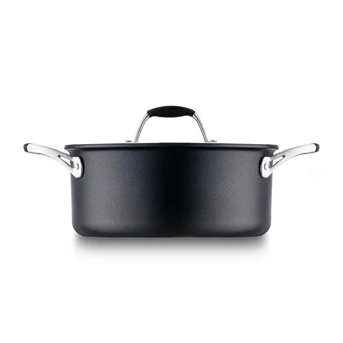 Jumbo New Moment Diamond İndüksiyon Tabanlı Siyah Derin Tencere 24 cm