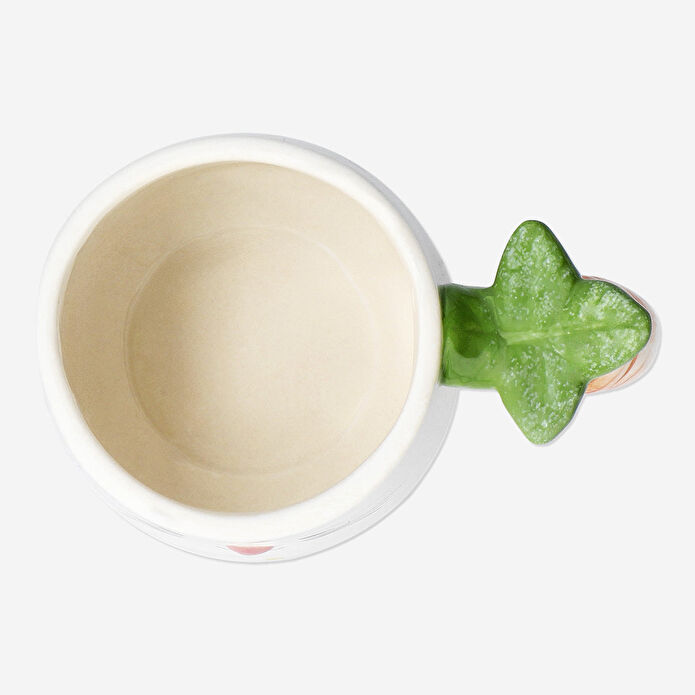 Flying Tiger Copenhagen Beyaz Tavşan Desenli Havuç Kulplu Kupa 300 ml