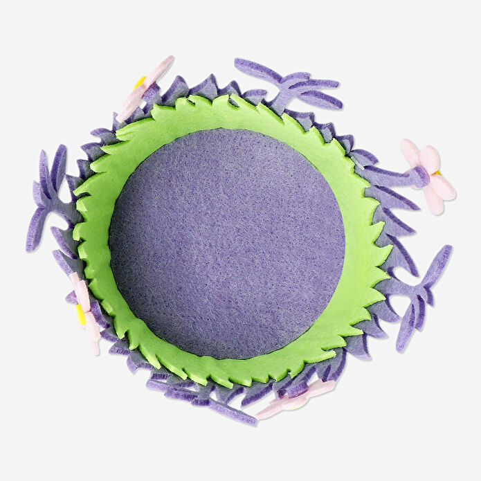 Flying Tiger Copenhagen Pembe Çiçekli Mor Küçük Keçe Sepet