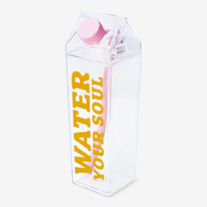Flying Tiger Copenhagen Pipetli Şeffaf Süt Kutusu 500 ml