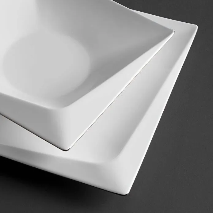 Jumbo Fold Platin 58 Parça 12 Kişilik Kare Yemek Takımı