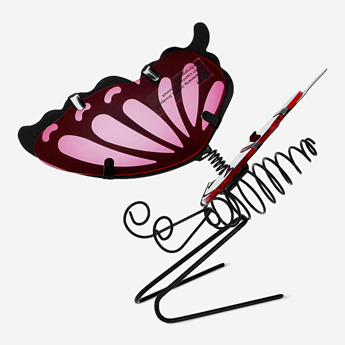 Flying Tiger Copenhagen Pembe Metal Kelebek Şeklinde Saksı Süsü