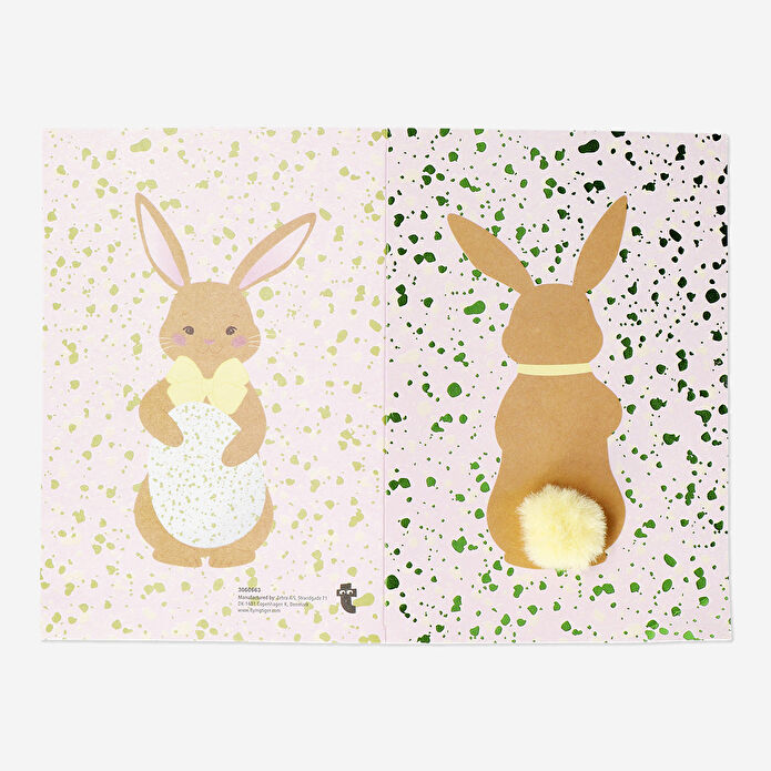 Flying Tiger Copenhagen Ponponlu Tavşan Şeklinde Tebrik Kartı