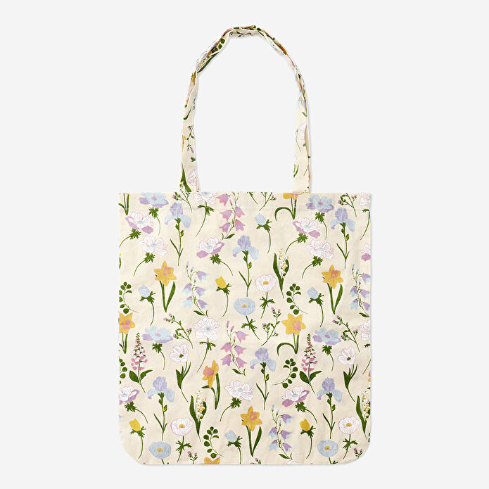 Flying Tiger Copenhagen Çok Renkli Bahar Çiçekleri Bez Çanta