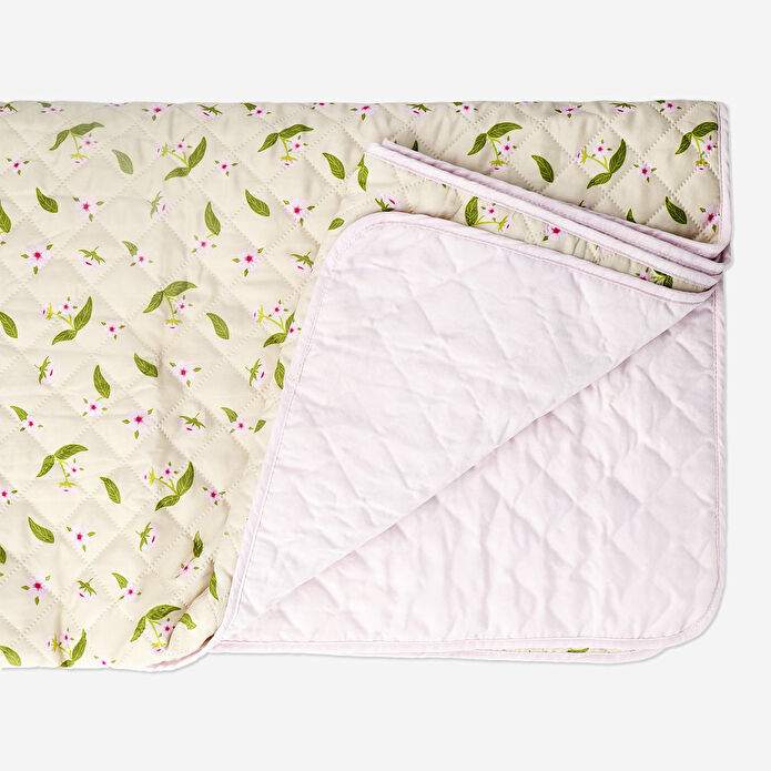 Flying Tiger Copenhagen Kiraz Çiçeği Desenli Bej Piknik Matı 170 cm x 130 cm