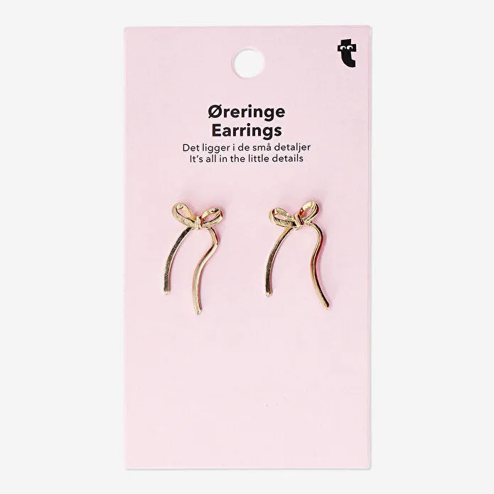 Flying Tiger Copenhagen Büyük Fiyonk Şeklinde Gold Küpe