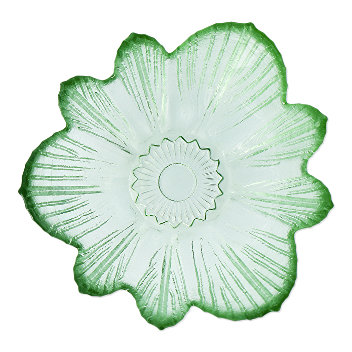 Flying Tiger Copenhagen Yeşil Çiçek Şeklinde Cam Kase