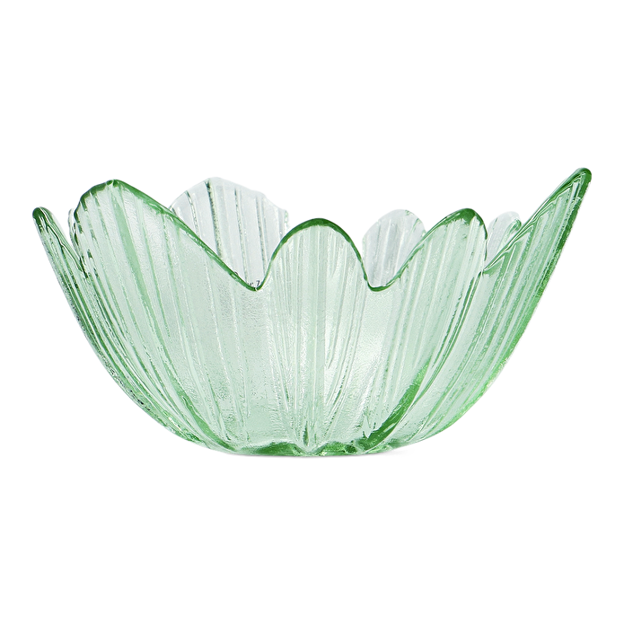 Flying Tiger Copenhagen Yeşil Çiçek Şeklinde Cam Kase