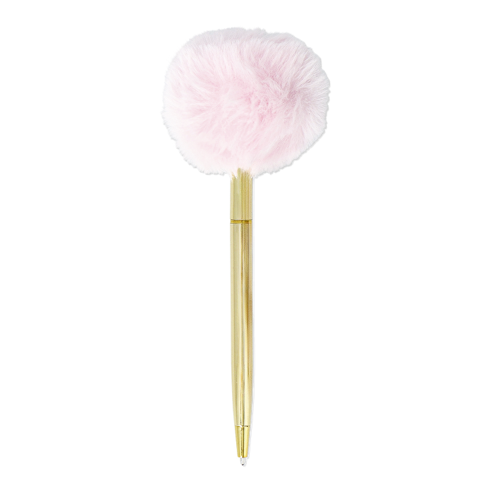 Flying Tiger Copenhagen Pembe Ponpon Detaylı Gold Tükenmez Kalem