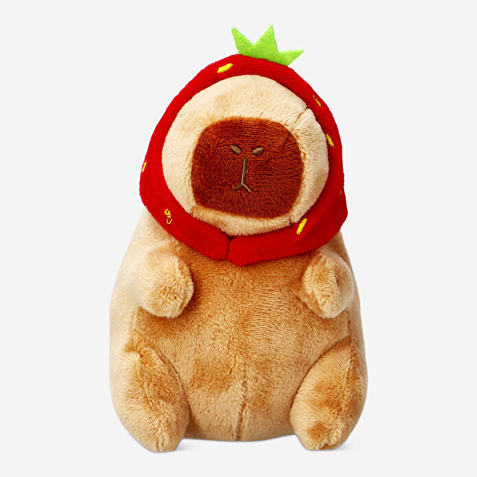 Flying Tiger Copenhagen Çilek Şapka Detaylı Kapibara Peluş Oyuncak