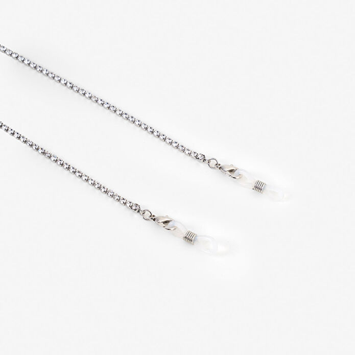 Flying Tiger Copenhagen Beyaz Elmas Boncuklu Gözlük Zinciri