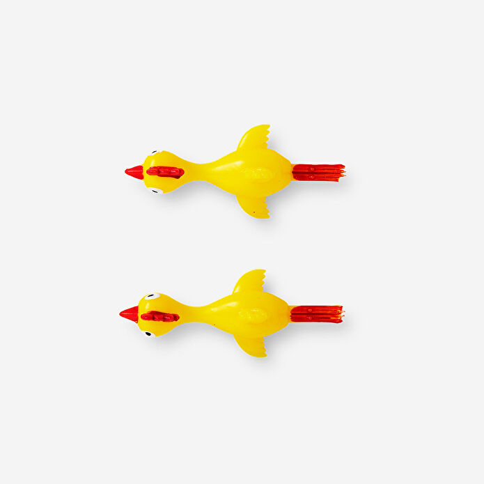 Flying Tiger Copenhagen 2'li Sarı Tavuk Şeklinde Lastik Oyuncak