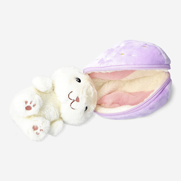 Flying Tiger Copenhagen Mor Yumurta Detaylı Beyaz Tavşan Peluş Oyuncak