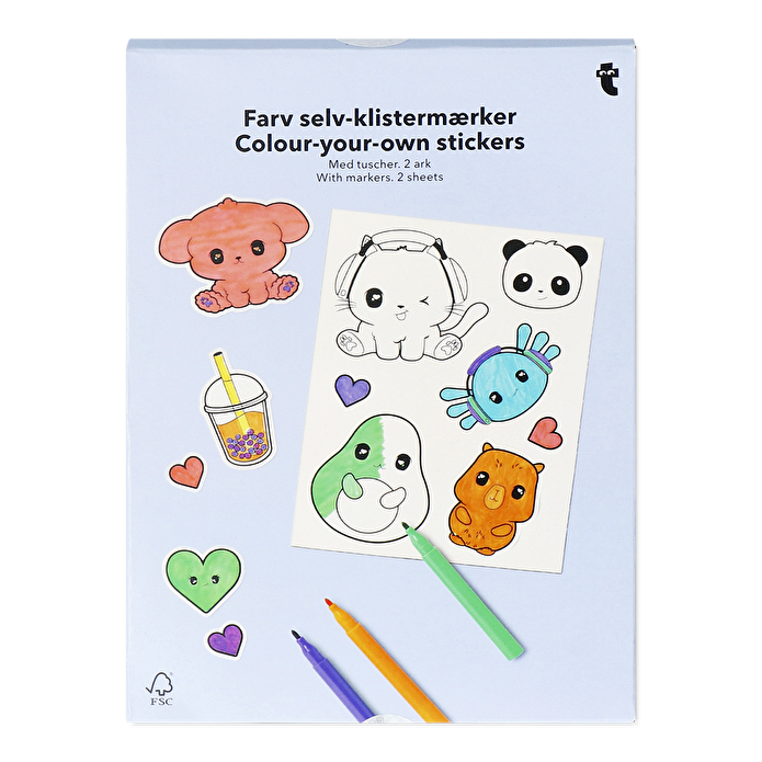 Flying Tiger Copenhagen Boya Kalemli Sticker Boyama Kiti