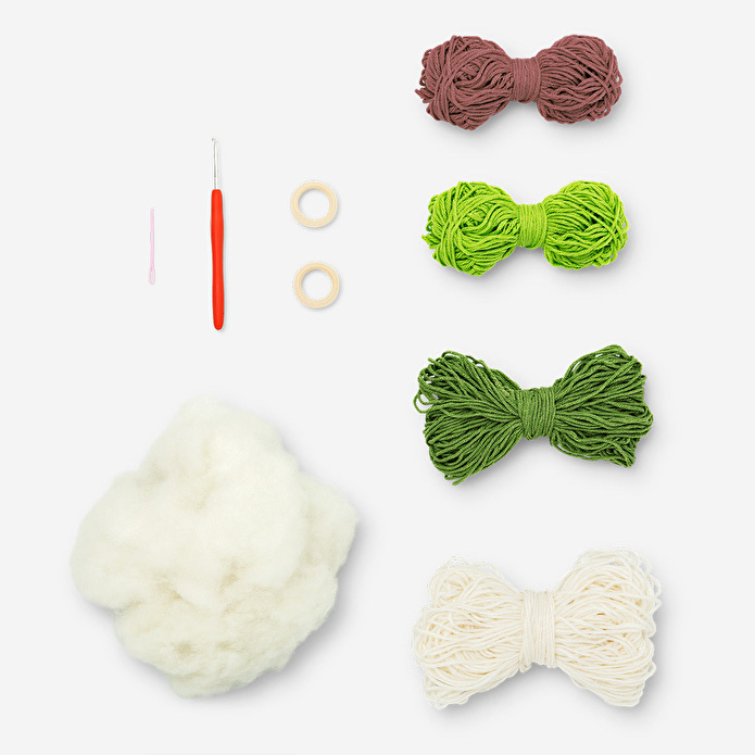 Flying Tiger Copenhagen Kendin Yap Tığ İşi Yeşil Bitki Kiti