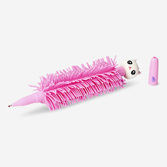 Flying Tiger Copenhagen Pembe Silikon Püsküllü Kedi Detaylı Tükenmez Kalem