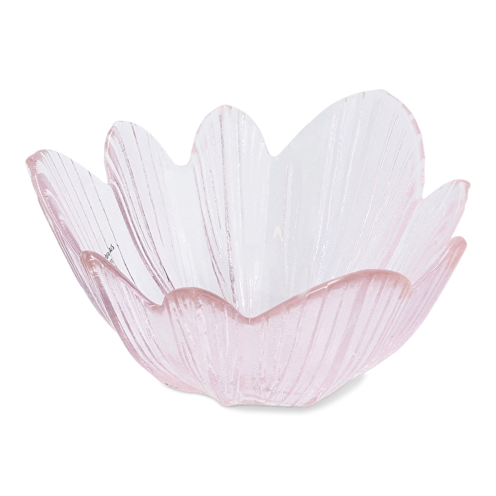 Flying Tiger Copenhagen Pembe Çiçek Şeklinde Cam Kase