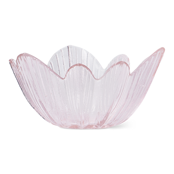 Flying Tiger Copenhagen Pembe Çiçek Şeklinde Cam Kase