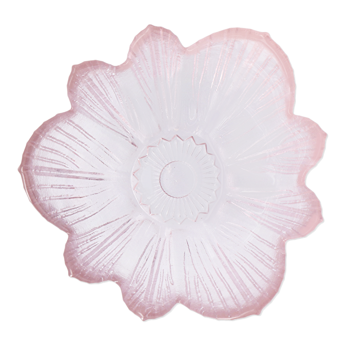 Flying Tiger Copenhagen Pembe Çiçek Şeklinde Cam Kase