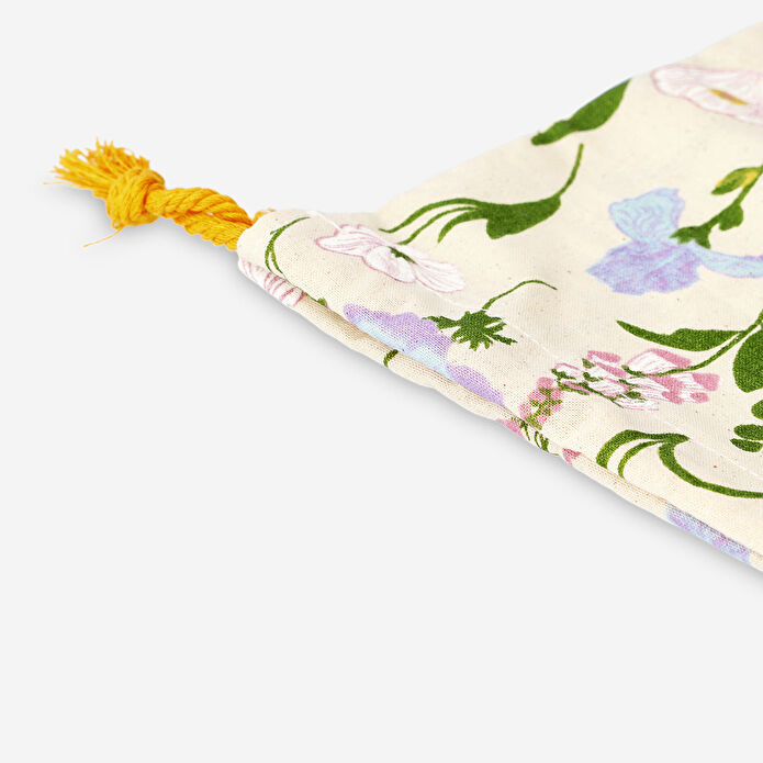 Flying Tiger Copenhagen Bahar Çiçekleri Desenli Pamuklu Hediye Çantası